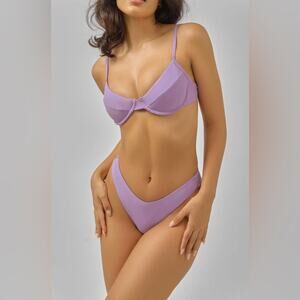 🌊👙☀️🕶️ Blackblough Purple Bikini Set - Underwire top & bikini bottoms